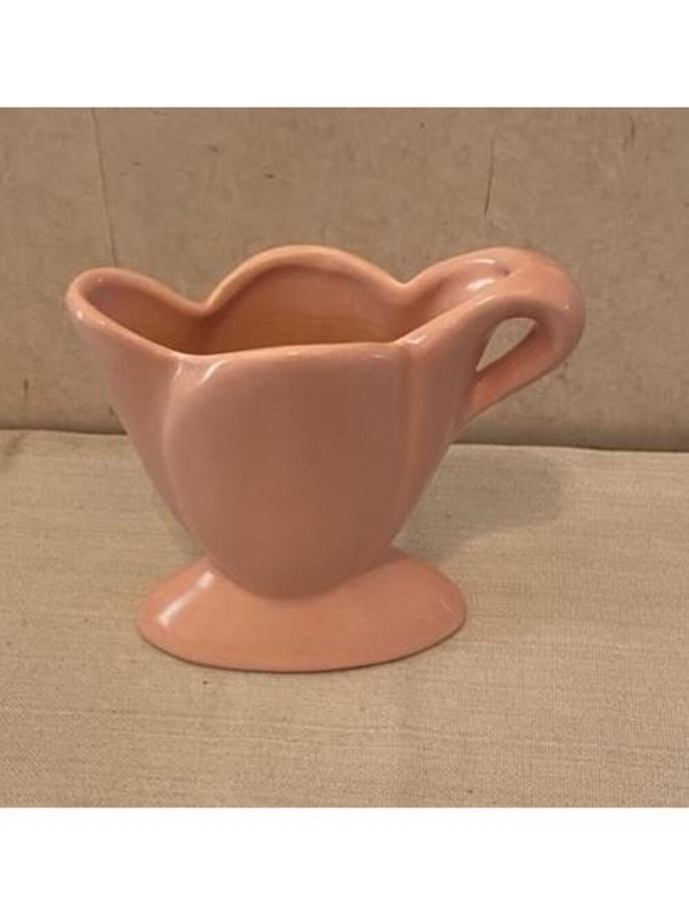 Vintage Hull Pink Vase One Handle - Art Deco